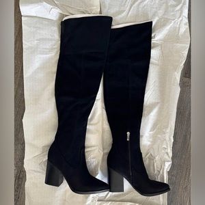 Onyse Over The Knee Boot, Black Suede, Size 7 

Brand new, never warn. In box.